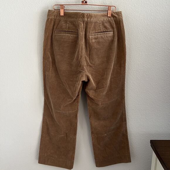 Lauren Ralph Lauren Brown Straight Crop Corduroy Ribbed Pants 8 - Picture 2 of 6